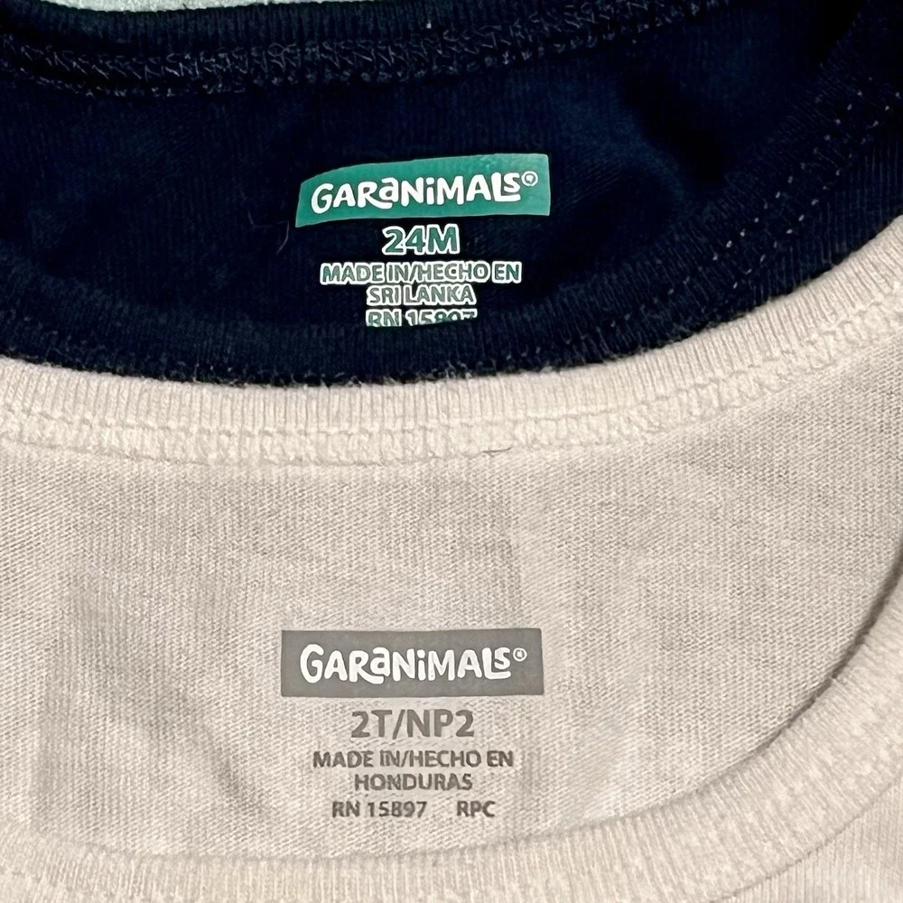 Lot of 2 Infant Garanimals Body‎ Suit & Tank Top 24 Mo/2T Snap GUC